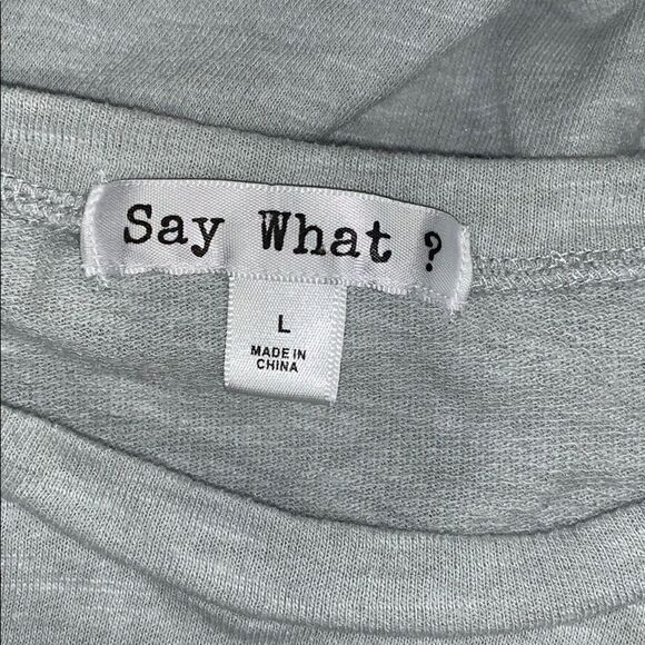 🛍️Say What layered top grey with white - Picture 2 of 7